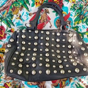 Silver Studded Tote
